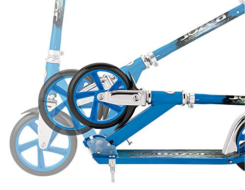 RAZOR A5 LUX KICK SCOOTER LARGE 8" WHEELS FOLDABLE ADJUSTABLE HANDLEBARS - BLUE - Like New