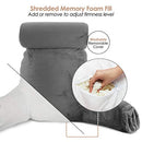 Clara Clark Reading Pillow with Shredded Memory Foam, 2 Pillows, B08PW3524H - Brand New