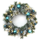 NATIONAL TREE COMPANY PRELIT ARTIFICIAL CHRISTMAS WREATH, 24 INCHES - GREEN - Like New