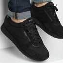 HUGO BOSS SNEAKERS KAI RUNN RUNNER SHOES - SIZE: MEN 12 (EU M46) - BLACK - Like New