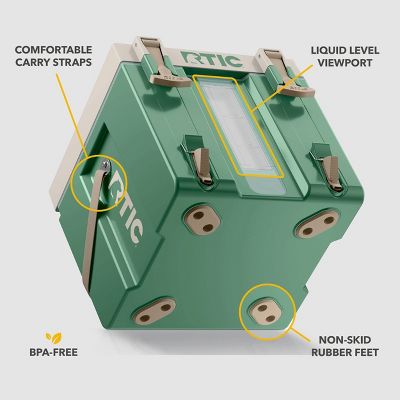 RTIC OUTDOORS 3 GALLON HALFTIME COOLER BEVERAGE DISPENSER - SAGE GREEN - Brand New
