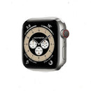 APPLE WATCH 6 GPS CELL 44MM TITANIUM CASE WHITE BAND MJ463J/A - SILVER - Like New