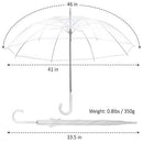 Liberty Imports Pack of 12 Wedding Style Stick Umbrellas 46" Large Canopy - Brand New