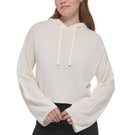 CALVIN KLEIN JEANS WOMEN'S HOODED BELL-SLEEVE TOP - SIZE: WOMEN XL - BEIGE - Brand New