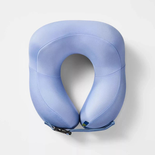 OPEN STORY CONTOURED MEMORY FOAM NECK PILLOW - OPEN STORY™ - BLUE - Like New