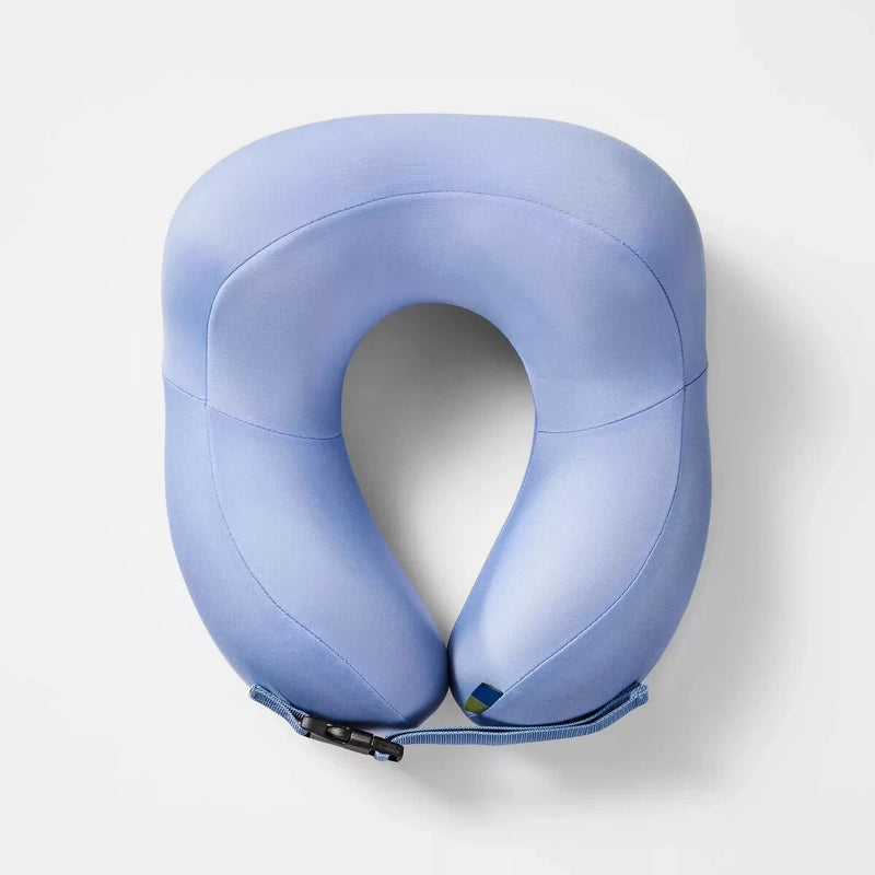 OPEN STORY CONTOURED MEMORY FOAM NECK PILLOW - OPEN STORY™ - BLUE - Like New