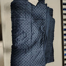 STED MINKY DOT FLEECE WEIGHTED BLANKET, 60IN X 80IN, 20LBS - NAVY BLUE - Like New