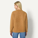 AMAZON ESSENTIALS WOMEN'S OVERSIZED MOHAIR CREWNECK SWEATER CAMEL HEATHER S - Like New