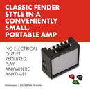 FENDER MINI DELUXE ELECTRIC GUITAR AMP, PORTABLE AMPLIFIER, 3 WATTS - BLACK - Like New