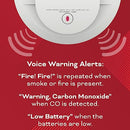 KIDDE SMOKE & CARBON MONOXIDE DETECTOR AA BATTERY POWERED - WHITE - Like New