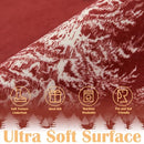 B0D7M34G5T Jinchan Area Rug 7ft Xmas Tree Washable Circle Non Slip Soft - Red - Like New