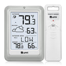 U UNNI Thermometer Hygrometer Wireless Weather Station, 330ft, UN0581 - WHITE - Like New