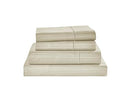 KATHY IRELAND 500 THREAD COUNT DAMASK STRIPE SHEET SET WITH OPTIFIT - BEIGE - Brand New