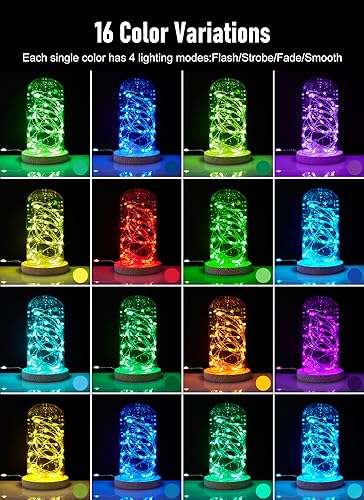 MINETOM Color Changing Fairy Lights 33 FT 100 LED USB String Lights - Multicolor Like New