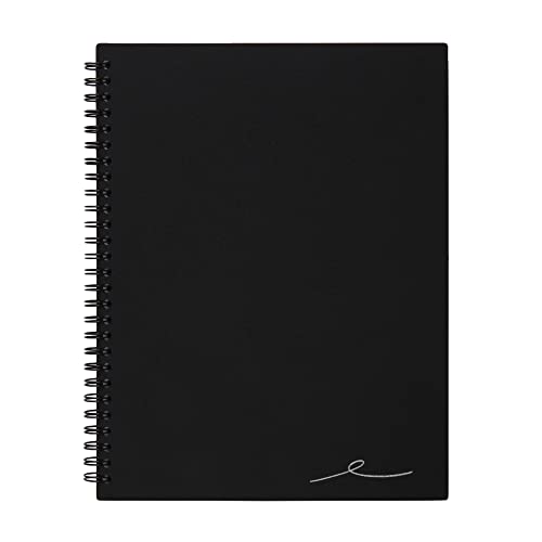 OFFICE DEPOT BRAND WIREBOUND BUSINESS NOTEBOOK 7-1/4" X 9-1/2" 80 SHEETS BLACK - Brand New