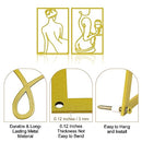 Gold Metal Wall Art Set of 2 Simple Wall Decor 18” X 12” Art Décor B0CBN8FHJ2 - Brand New