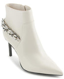 KARL LAGERFELD PARIS WOMEN'S SAMRA EMBELLISHED BOOTIES-SIZE 8.5 M (W39) WHITE - Brand New