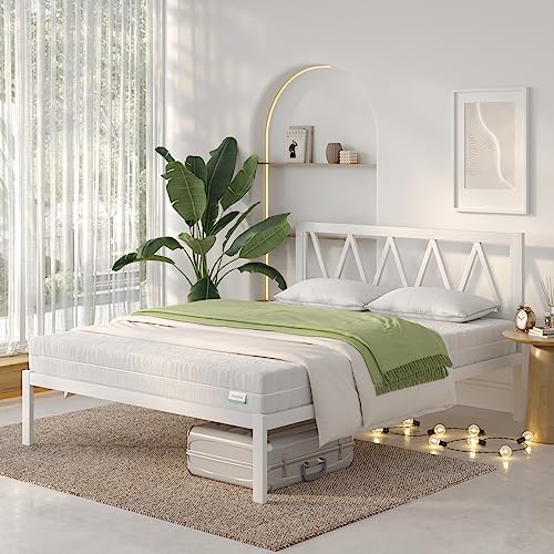 Novilla Queen Bed Frame with Headboard, Metal Platform Bed Frame, Heavy Duty - Like New