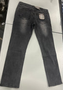 BLU ROCK MEN'S DENIM FLEX JEANS - SIZE: MEN 32X31 - JET BLACK - Brand New