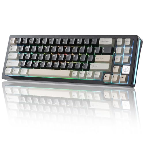 YUNZII AL71 75% Mechanical Keyboard, Black/Crystal White Switch - Black - Brand New