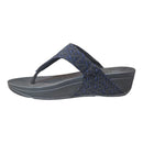 FITFLOP LULU GEO WOMEN SANDALS - SIZE: WOMEN 8 (AU/UK W6) - BLACK MIX - Brand New