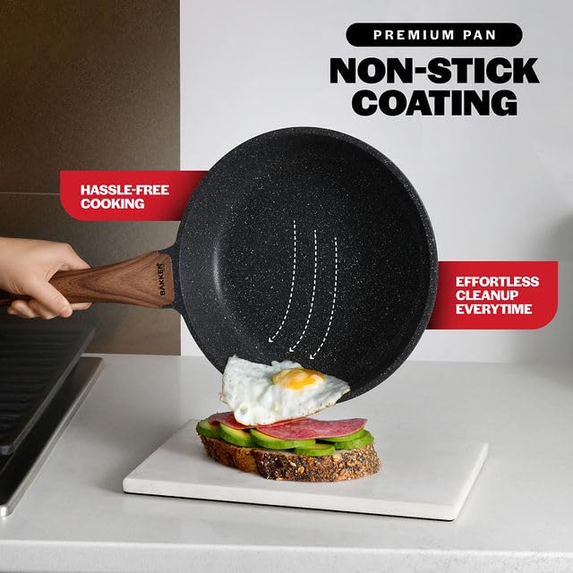 Bakken-Swiss 14-Piece Kitchen Cookware Set Granite Non-Stick Eco-Friendly - Like New