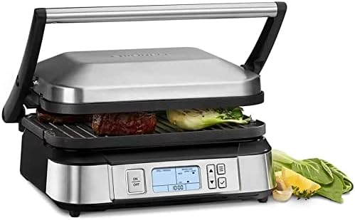 Cuisinart GR-6FR Contact Smoke-Less Mode Griddler - SILVER Like New