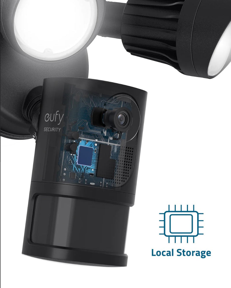 eufy Security Floodlight Camera E220 Built-in AI 2K Resolution - BLACK Like New