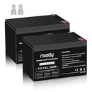 MIADY 12V 7AH RECHARGEABLE SEALED LEAD ACID BATTERY 2 PACK SLA12V7A - Black - Like New