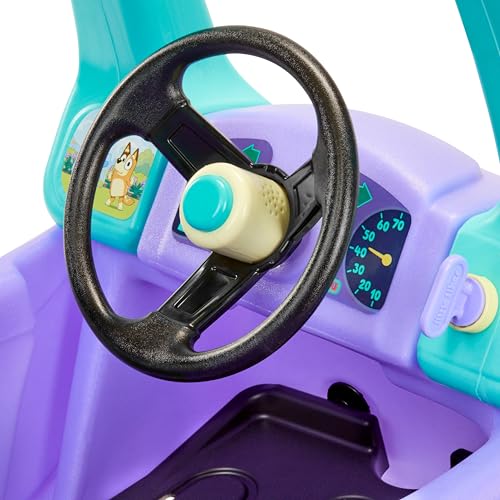 LITTLE TIKES BLUEY GRANNIES CAR COUPE, BLUEY FOOT-TO-FLOOR RIDE-ON - PURPLE/BLUE - Brand New