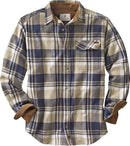 LEGENDARY WHITETAILS LONG SLEEVE BUTTON 100% COTTON FLANNEL LARGE SHALE PLAID - Brand New