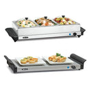 BELLA 3 X 1.5 QUART TRIPLE ELECTRIC BUFFET SERVER SLOW COOKER STAINLESS STEEL - Brand New