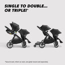 BABY JOGGER CITY SELECT 2 SINGLE-TO-DOUBLE MODULAR STROLLER - FROSTED IVORY - Like New
