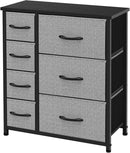 AZL1 LIFE CONCEPT VERTICAL DRESSER TOWER STEEL FRAME WOOD TOP - BLACK/GRAY - Like New