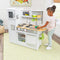 KIDKRAFT UPTOWN WHITE WOODEN PLAY KITCHEN WITH PLAY PHONE GIFT AGE 3+ - WHITE - Like New