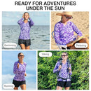9469 KANU SURF WOMEN'S UPF 50+ LONG SLEEVE TEE WORKOUT TOP PURPLE SIZE 2XL - Brand New