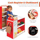 Best Choice Products Pretend Play Grocery Wooden Supermarket Toy - Red - Brand New