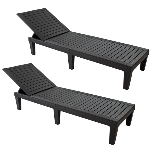 Sunnydaze 5-Position Outdoor Adjustable Chaise Lounge Chair - - Scratch & Dent