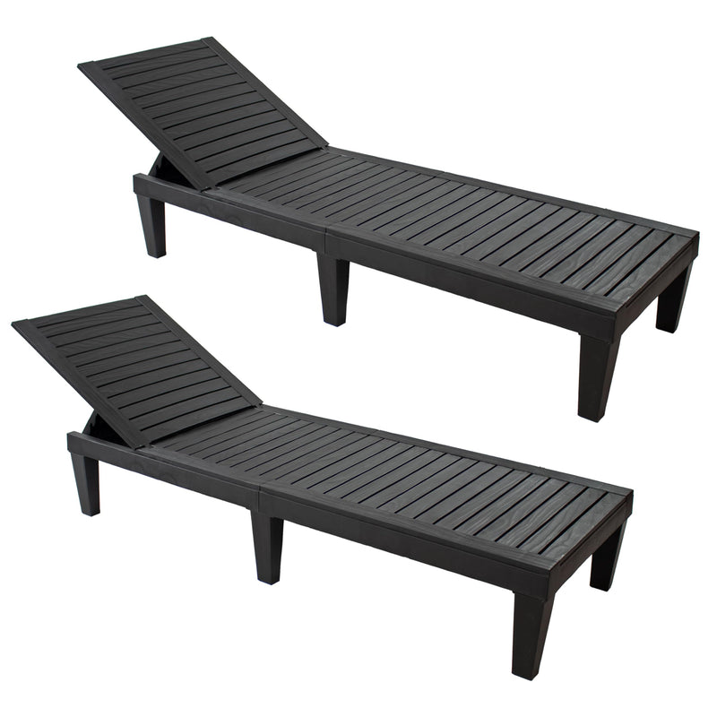 Sunnydaze 5-Position Outdoor Adjustable Chaise Lounge Chair - - Scratch & Dent