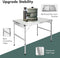 VILLEY Folding Camping Table Portable Lightweight Adjustable VY133001AE - White - Like New