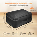 AYOVOCH TRAVEL VACUUM BAGS WITH WIRELESS PUMP 70L, 2PC + PUMP - BLACK - Like New