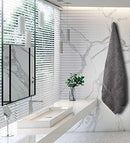 SIMPLY LOFTY 100% COTTON BATH TOWELS SET 24"X46" (6 PACK) - CHARCOAL GREY - Like New