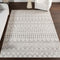 NULOOM 5X7 MOROCCAN BLYTHE AREA RUG GREY FADED BOHEMIAN DESIGN STAIN RESISTANT - Brand New