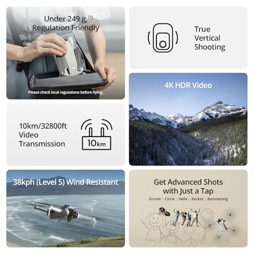 DJI MINI 3 WITH CAMERA FOR ADULTS 4K 38-MIN FLIGHT TIME - Scratch & Dent
