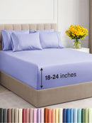 CGK UNLIMITED EXTRA DEEP QUEEN SHEET SET BREATHABLE COOLING SHEETS - LAVENDER - Like New