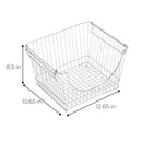 SMART DESIGN STACKING BASKETS HANDLES  SET OF 2 - LARGE - 12.5 X 8.5 - CHROME - Brand New