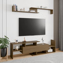 LeisureMod Surrey Mid-Century Modern TV Stand MDF Shelves Bookcase STS60OW-Oak - Like New