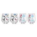 899466 LENOX DR. SEUSS CAT IN THE HAT TUMBLERS, SET OF 4 - MULTICOLOR - Like New