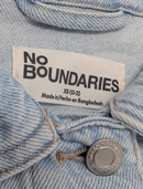 NO BOUNDARIES WOMEN'S OVERSIZED COTTON DENIM JACKET - SIZE: XS (0-2) - DENIM - Brand New