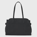 Solid Soft Satchel Handbag - A New Day Black: Double Shoulder Handles, Woven - Brand New